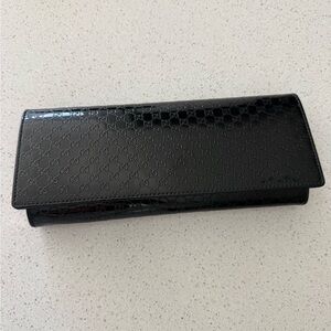Gucci Glossy Black Patent Leather Clutch